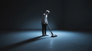 Image is a digital photograph with a dark, moody style, featurin...
