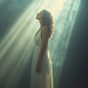 Create a high-resolution, early 2020s-style ethereal photograph...