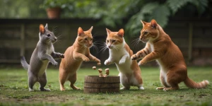 animales jugando