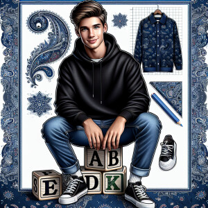 blue paisley print background, high quality glossy vecotr marker...