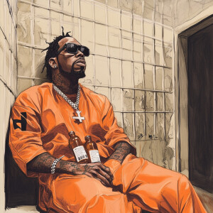 Prompt: Airbrushed caricature style image of a man in the likene...