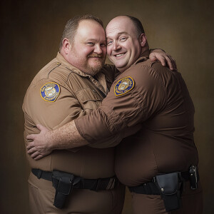 Lifesize digital photography portrait of a best male romantic bu...