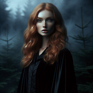 Create a series of photorealistic images featuring a woman with...