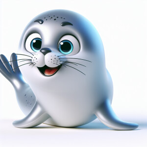 A happy sea Seal with white background