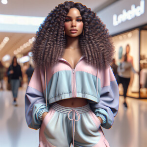 Generate an 3-D realistic image featuring a light skin African-A...