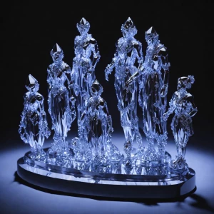 Arrange a Swarovski crystal figurine set of Snow White and the S...