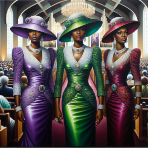 In a modern church setting, enhance the color vibrancy subtly. F...