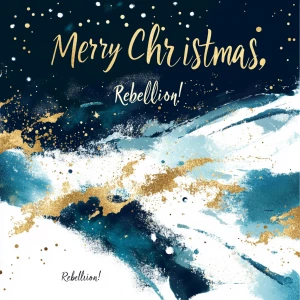 Create a visually striking Christmas-themed image featuring a sn...