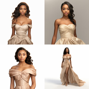 3-D image of a beautiful light skin, African-American young woma...