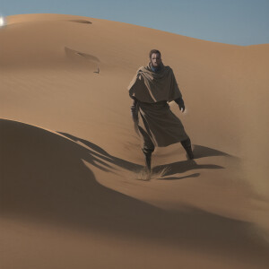 man in a dune