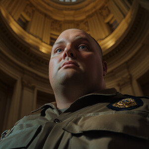 Lifesize digital photography portrait of young fit muscled, deep...