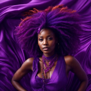 create a  ultra high resolution 3D beautiful African American fe...