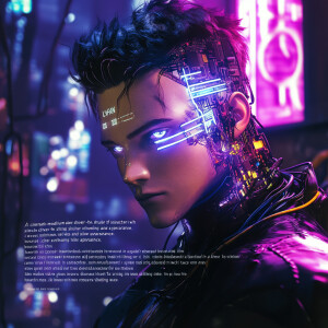 "A cinematic medium shot over-the-shoulder of a male character w...