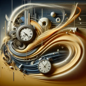 Create a conceptual art piece that abstractly represents the pas...