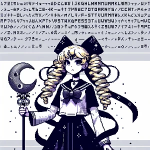 Sailor moon, ascii art style