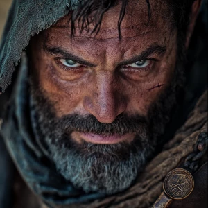 Up close face of 47 year old man that is 6’0 and weighs 140 poun...