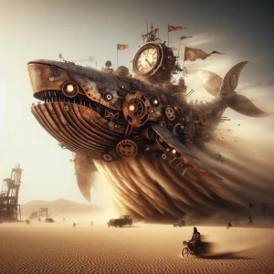 Steampunk motion, open lens long exposure shot photography of a...