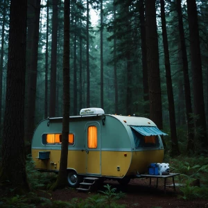 A stylized animated forest where everything looks cheerful — unt...