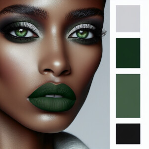 Create a sophisticated color palette with a mix of white, variou...