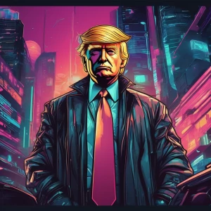 Cartoon vector image of Donald trump