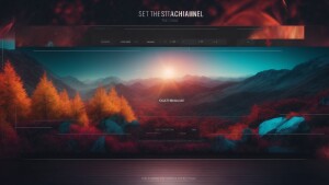 A YouTube banner for music producer's channel, That is very calm...