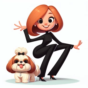 ‘Welcome’ cute funny cartoon image waving hello from a ginger ha...