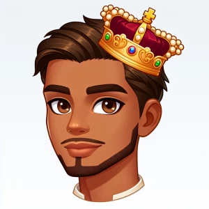 An a brown skinned, hazel eyed man, chiseled jaw line I want a c...