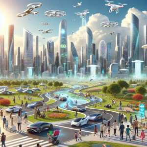 America in 2077 . High quality