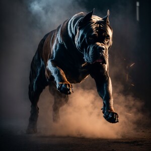 a hyper-realistic portrait of a jumping evil Anthropomorphic can...