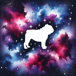 A cosmic outer space pretty watercolor graphic splattered on the...