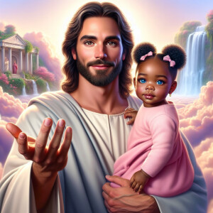 Create a 3D realistic artwork featuring the phrase 'Jesus Saves'...