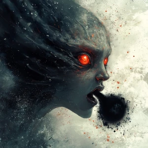 Create an image in the Abstract Imagist art style featuring a fe...