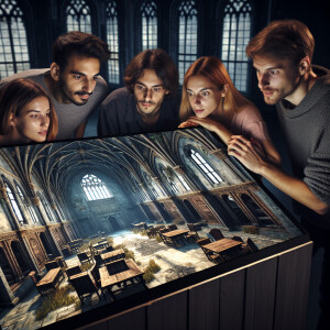 2 guys and 2 girls are looking at the screen. Which depicts the...