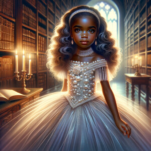 Create a realistic airbrushed illustration of a young African-Am...