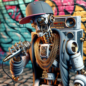 Title: "Rap Robot"
Prompt: Create an ultra-detailed, ultra-real...