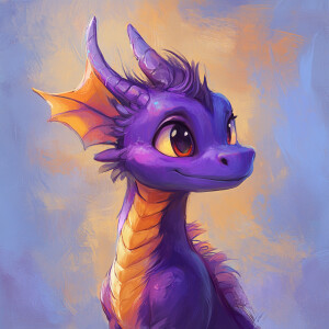 portrait of a cute dragon