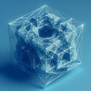 Blue  Tesseract Hypercube