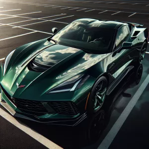 I'm in love with my deep green color corvette