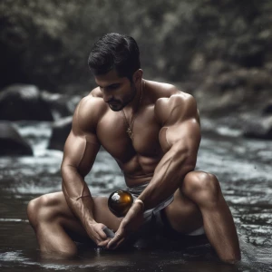 Carlos y Ramón desnudos tienen un cuerpo velludo y musculoso y e...