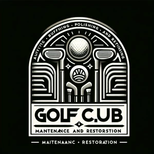 Design a sophisticated Art Deco-inspired logo for a premium golf...