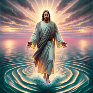 Jesucristo caminando sobre el agua