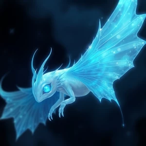 A shimmering ethereal being, the Lumina Spirit floats amidst the...