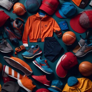 Banner Showing Different Sports Wear Products For My Website