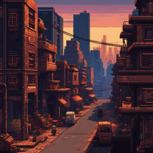 City slums, metroidvania style, 2d, cyberpunk, non isometric, ex...