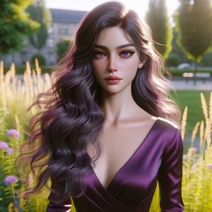 "4K  quality, digital drawing mode, a tall and elegant girl with...