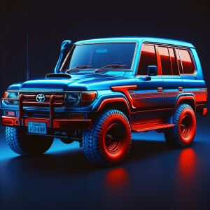 Раскрась Toyota Land Cruiser 80 в два разных цвета