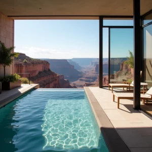 Eine schöne moderne Penthouse-Wohnung mit privatpool und einer l...