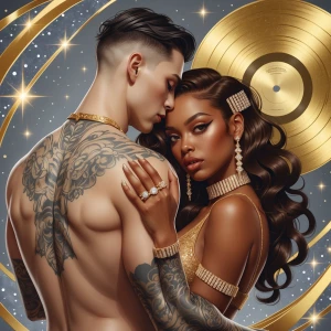 A stunning, semi-realistic, cinematic digital illustration featu...