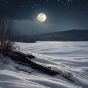 Moonlight before my bed
Seems like frost on the ground
I lift my...