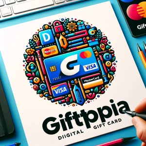 Design an inviting and modern business logo for "Giftopia," a we...